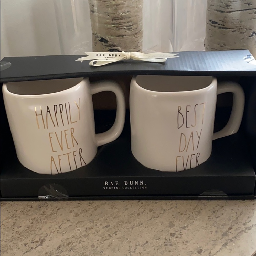 Rae Dunn wedding ceramic mugs. - Picture 6 of 6